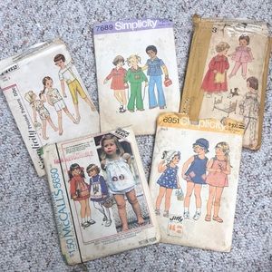 Vintage kids sewing patterns - size 3